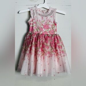 Zenzi Girls' Sleeveless 'Floral' Tulle Dress - Blush Pink XS. NWT